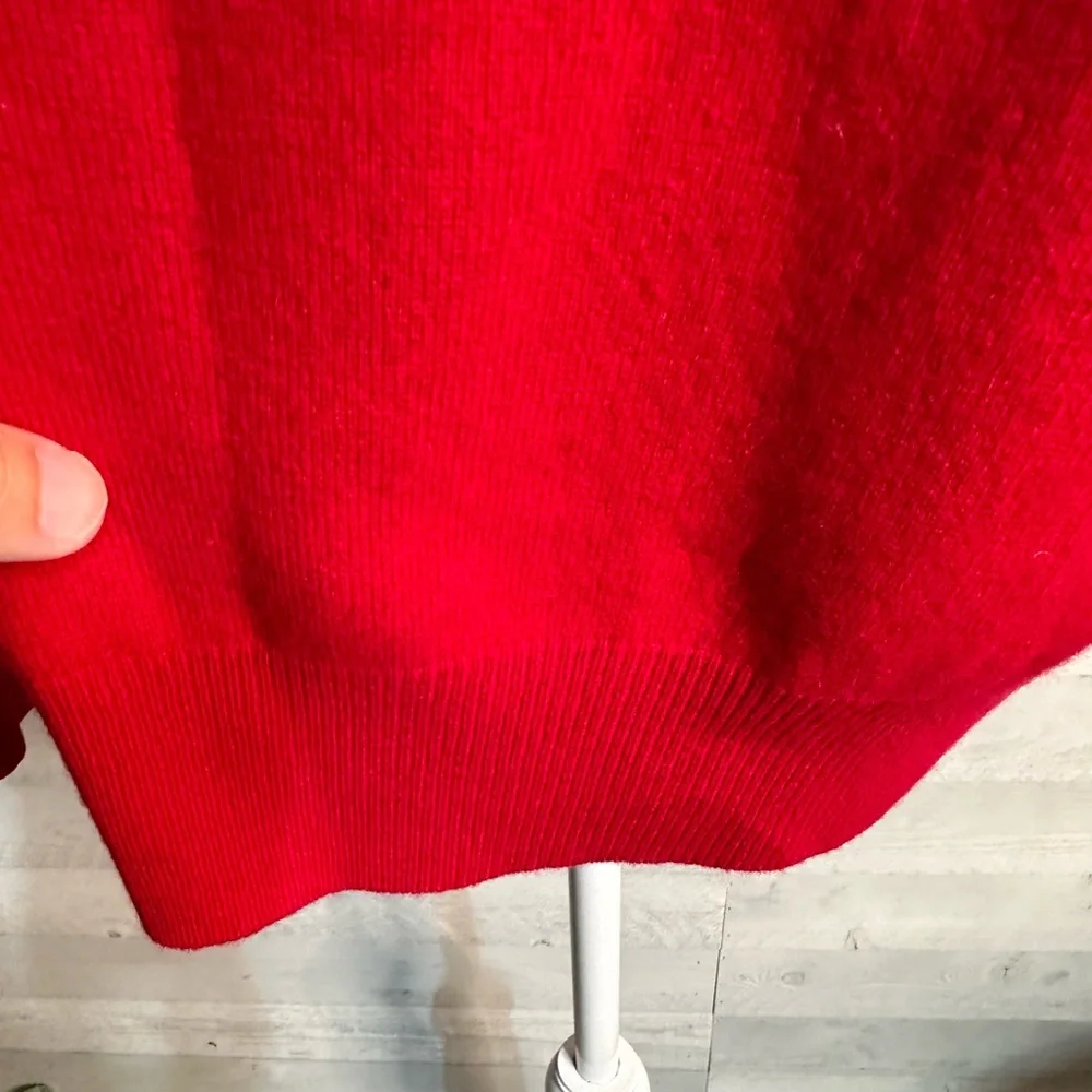 Shephe Cashmere Sweater Women’s XL Red Tunic Preppy Norm Core Casual - Picture 6 of 9